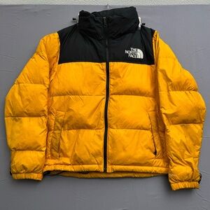 The North Face Yellow Black 700 Puffer Jacket Insulated Women's Size S